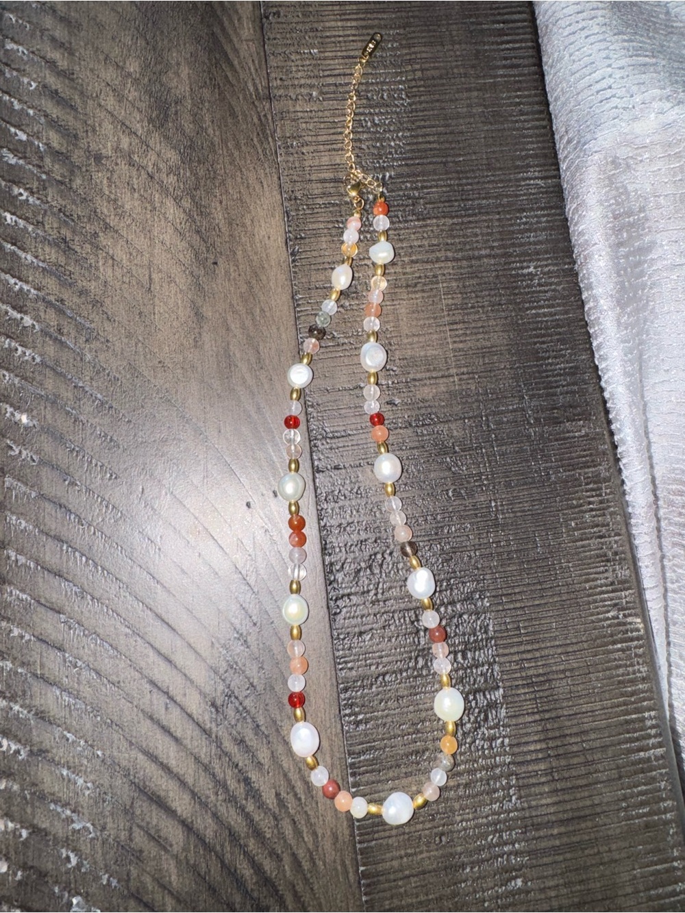 Multi-Color Beaded Pearl Accent Necklace - Women Jewelry